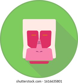 Macaque icon flat colorful vector illustration
