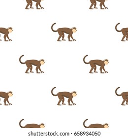 Macaque monkey pattern seamless for any design vector illustration