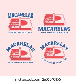MACARELAS vector logo illustration and tshirt design