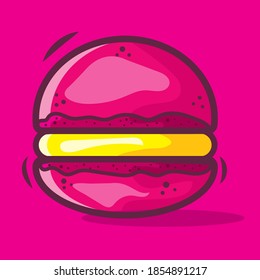 macaron bakery vector illustration in flat style