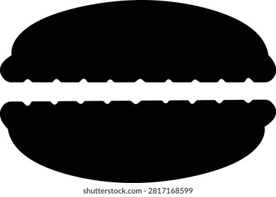 Macaron Cookie Icon Flat and Outline Vector Illustration French Dessert Sweet Bakery Pastry Food Symbol Isolated on Transparent Background