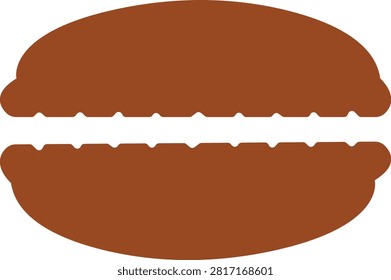 Macaron Cookie Icon Flat and Outline Vector Illustration French Dessert Sweet Bakery Pastry Food Symbol Isolated on Transparent Background