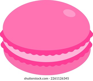 Macaron Dessert Icon Ilustración del elemento Estilo plano