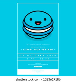 Macaron Event Invitation Design with Where and When Details