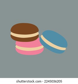 Ilustración del vector de iconos de relleno de Macaron