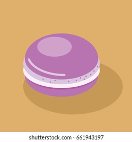 Macaron icon. Dessert. Vector illustration EPS10.