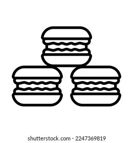 Macaron Icon Logo Design Vector Template Illustration Sign And Symbol Pixels Perfect