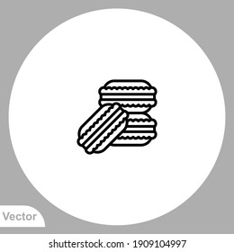 Macaron icon sign vector,Symbol, logo illustration for web and mobile