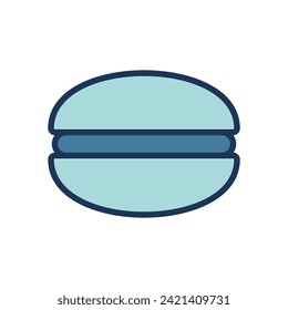 macaron icon symbol vector template