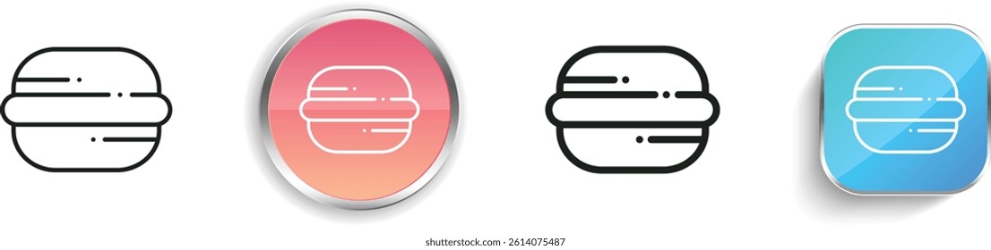 macaron icon. Thin Linear, Regular and Button Style Design Isolated On White Background