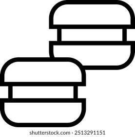 macaron icon. Thin linear style design isolated on white background