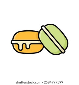 macaron icon vector design template simple and clean