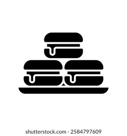 macaron icon vector design template simple and clean