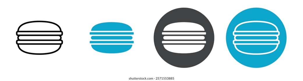 macaron icon Vector illustration in black