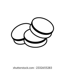 macaron icon vector macaroons sign 