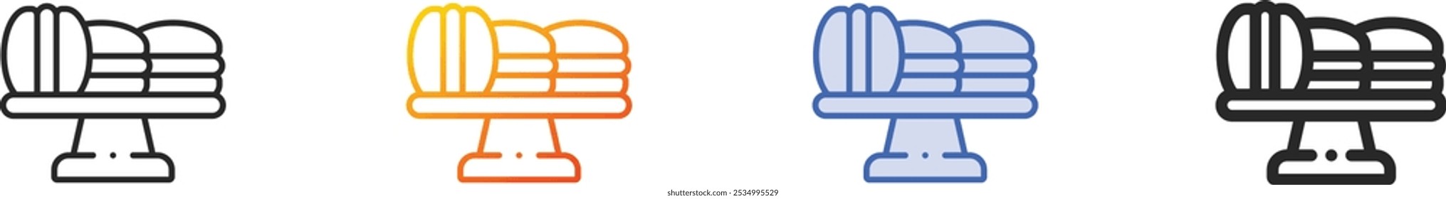 macaron icon.Thin Linear, Gradient, Blue Stroke and bold Style Design Isolated On White Background