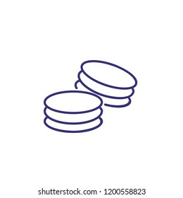 Macaron line icon. French food, sweet, candy. Dessert concept. Vector illustration can be used for topics like traditional food, coffee shop, bakery