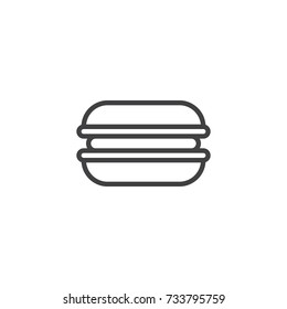 Macaron line icon, outline vector sign, linear style pictogram isolated on white. Symbol, logo illustration. Editable stroke