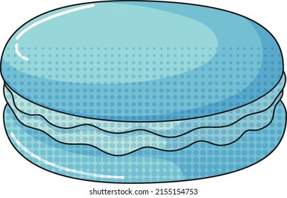Un macarón en la ilustración de fondo blanco