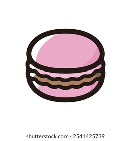 Macaron outline icon for graphic design, apps and websites
