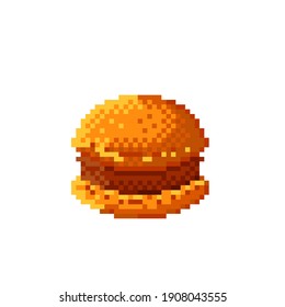Macaron pixel art. Macaron cartoon. Vector illustration. Valentine's Day.
