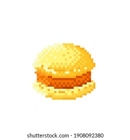 Macaron pixel art. Macaron cartoon. Vector illustration. Valentine's Day.