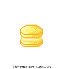 Macaron pixel art. Macaron cartoon. Vector illustration. Valentine's Day.