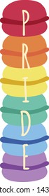 Macaron pride montage vector illustration