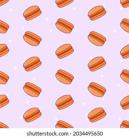 Macaron seamless pattern illustration vector