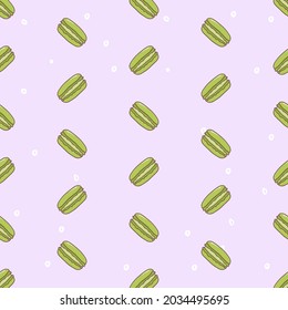 Macaron seamless pattern illustration vector