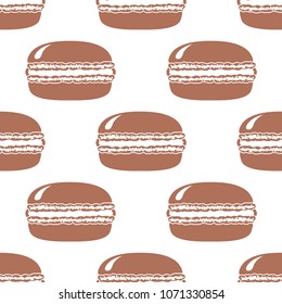 Macaron seamless vector pattern. Retro style