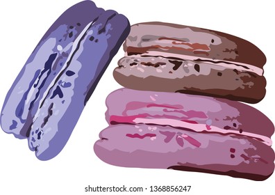 macaron and sweet cookies
