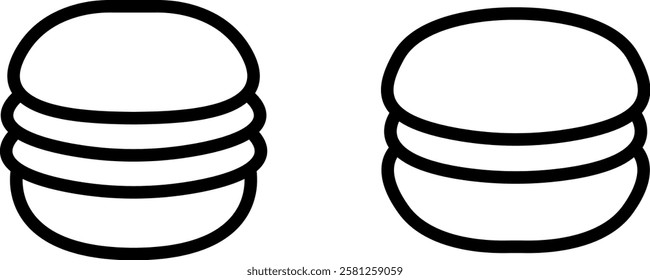 Macaron Vector Icon Set – Colorful and Sweet Pastry Illustrations