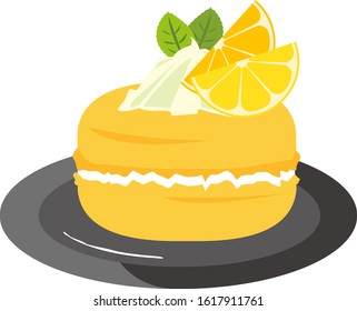 Macaron vector illustration . Desserts and sweets .