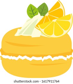 Macaron vector illustration . Desserts and sweets .