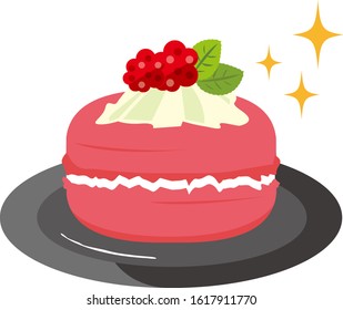 Macaron vector illustration . Desserts and sweets .