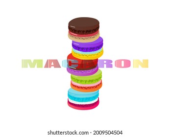 fondo del vector de alimento vesical macaron