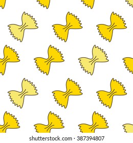 Macaroni bows vector seamless background