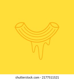 Macaroni cheese logo design. Mac and Cheese vector. 