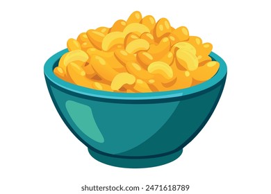 Fondo blanco de Ilustración vectorial de macarrones y queso