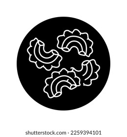 Macaroni color line icon. Italian food. Flour products