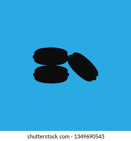 Macaroni dessert icon vector