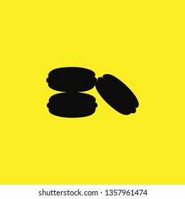 Macaroni dessert icon vector