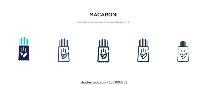 macaroni icon in different style vector illustration. two colored and black macaroni vector icons designed in filled, outline, line and stroke style can be used for web, mobile, ui