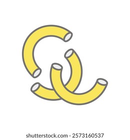 Macaroni icon vector stock illustration