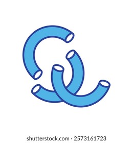 Macaroni icon vector stock illustration