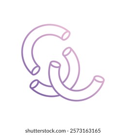 Macaroni icon vector stock illustration