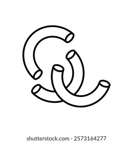 Macaroni icon vector stock illustration