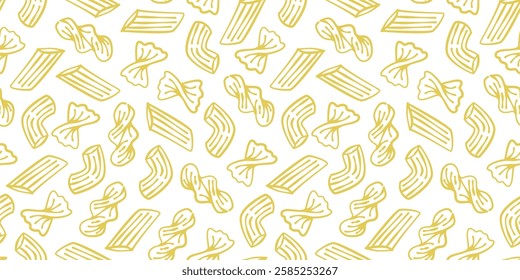 Macaroni Pasta Pattern background. Seamless Pattern Macaroni background. pasta pattern background.