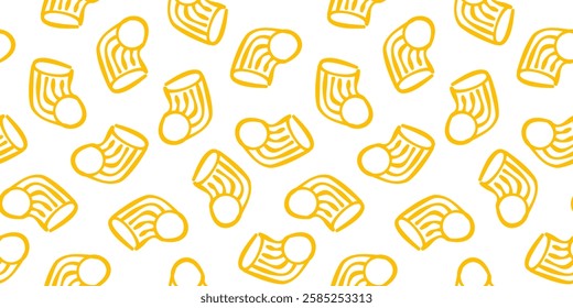 Macaroni Pasta Pattern background. Seamless Pattern Macaroni background. pasta pattern background.